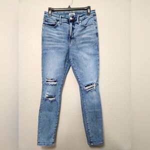 Good American Medium Blue Ripped Skinny Jeans